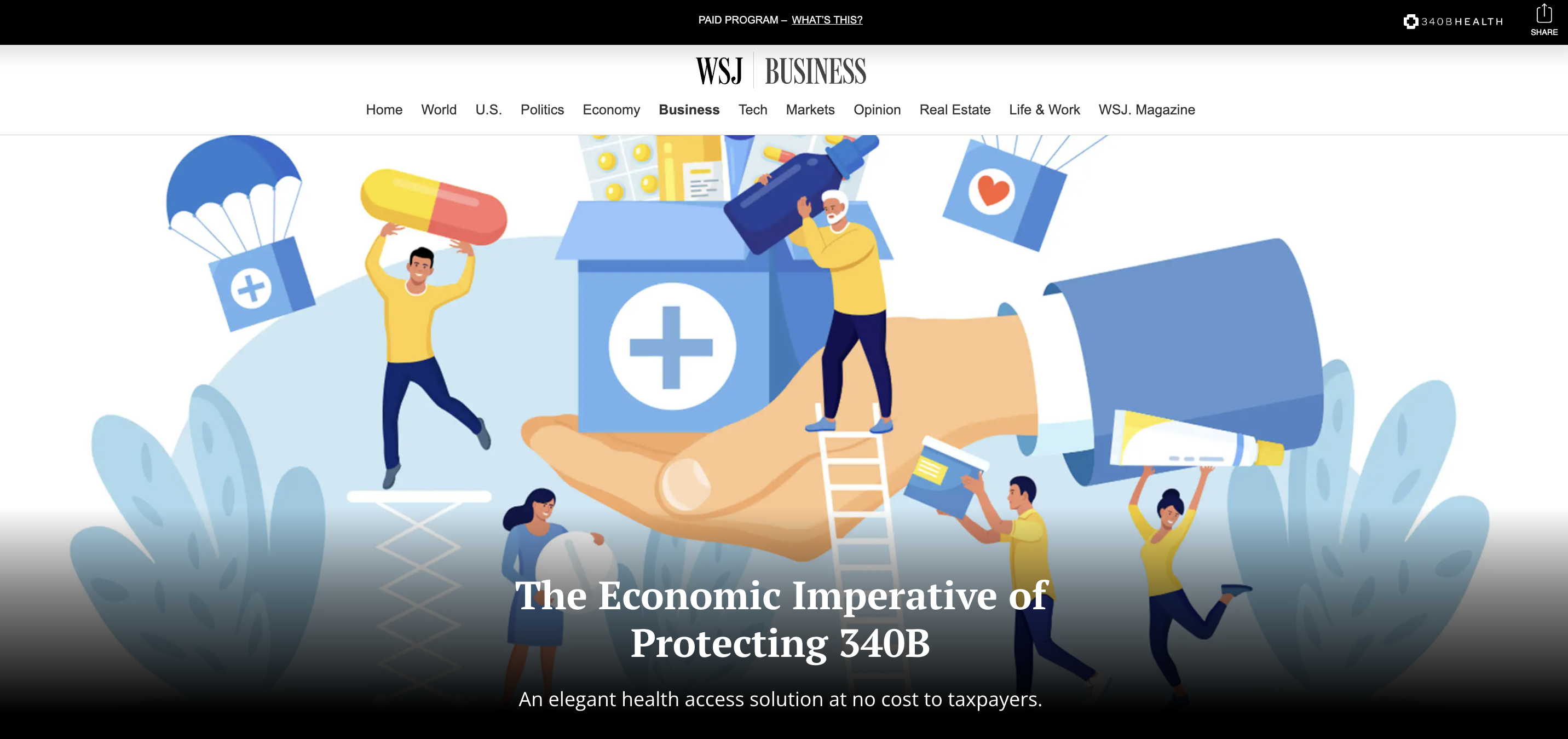 WSJ paid content by 340B Health